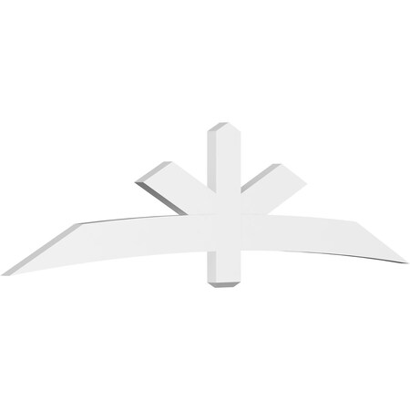 Ekena Millwork Alberta Architectural Grade PVC Gable Bracket, 96"W x 24"H x 2"D x 6"F, 6/12 Pitch GBP096X24X0206ALB00